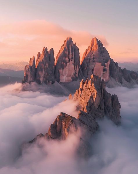 Panorama : Les Dolomites brillent de mille feux par fernlichtsicht