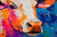 Kleurrijke weidewonderen - koeien in kleur van Poster Art Shop thumbnail