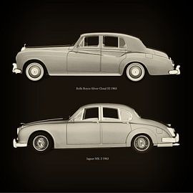 Rolls Royce Silver Cloud III 1963 und Jaguar MK-2 1963 von Jan Keteleer