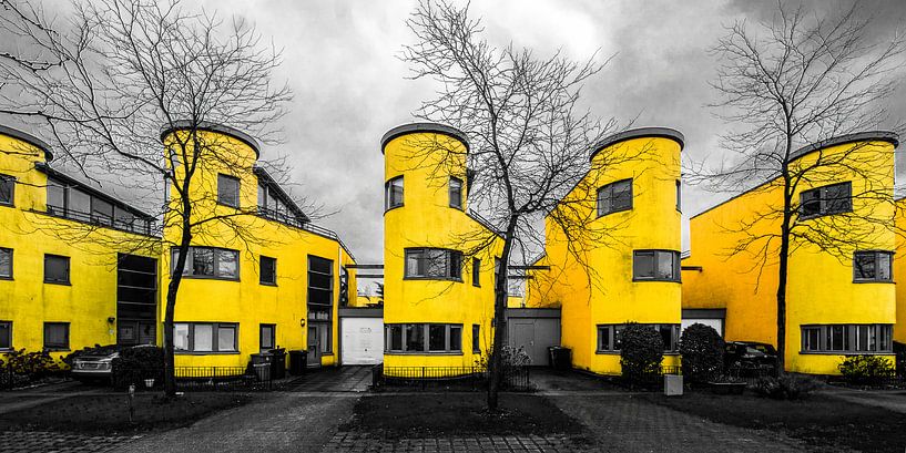 We all live in a yellow home (zwart-wit en geel) by Arjan Schalken