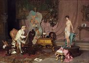 Francesco Beda, peintre dans l'atelier avec un modèle nu, 1882 par Atelier Liesjes Aperçu