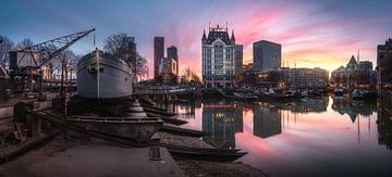 Rotterdam Oude Haven tijdens Zonsondergang