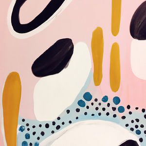 Abstrakte moderne Formen und Linien in Pastellfarben von Studio Allee
