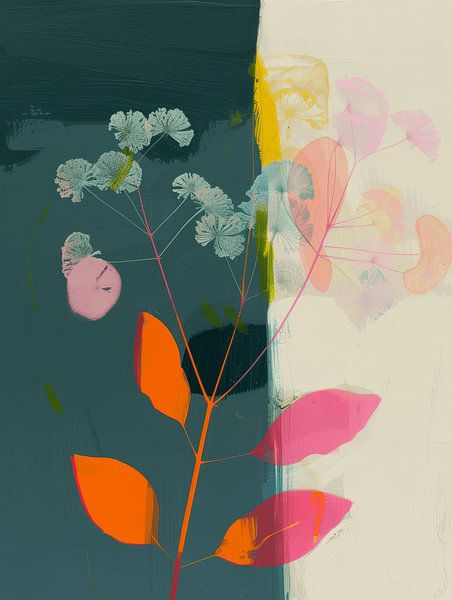 Botanical abstract with neon accents by Studio Allee