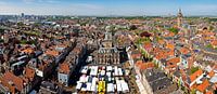 Panorama Markt centrum Delft van Anton de Zeeuw thumbnail
