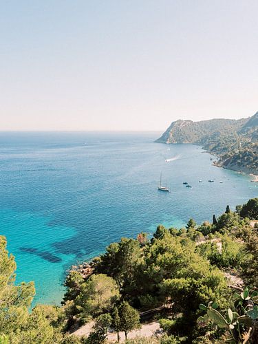 Ontspannen Ibiza uitzicht over de blauwe zee van Youri Claessens