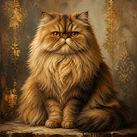 Cat Art Collection - Persian cat by Johannas Art Creations