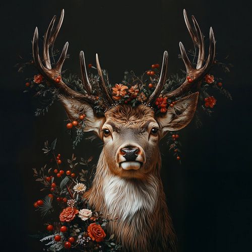 Königlicher Hirsch - Botanische Pracht