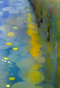 pond in watercolours van Karin vanBijlevelt