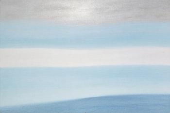 Gletscher-Ruhe – Cool Blue Farbfeld-Kunst