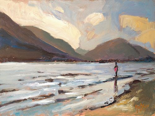 Girl wading in the Buttermere