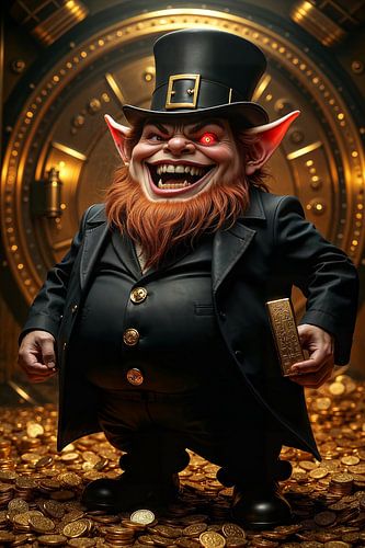 BANK VAULT GOBLIN – Een kobold toont zijn goud in een bankkluis