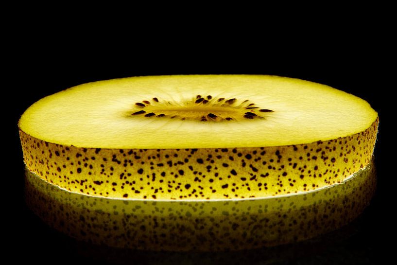 Macro Gele kiwi van Jeroen Berendse