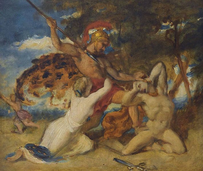 Study For The Combat,Woman Pleading For The Vanquished, William Etty by Masterful Masters