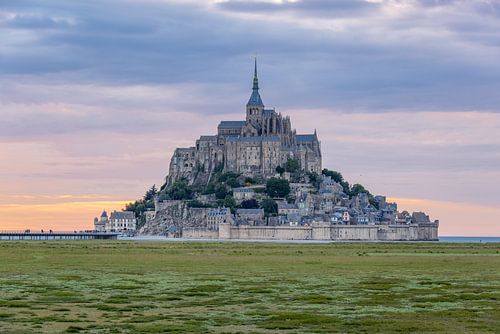 Zonsondergang bij Mont Saint-Michel