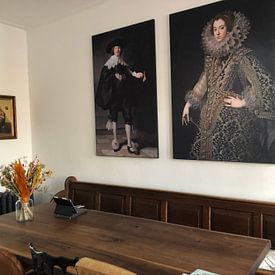 Customer photo: Marten Soolmans by Rembrandt van Rijn, on art frame