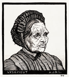 Julie de Graag – Portrait of Laren Farmer's Wife Named Lysemeut (1916)