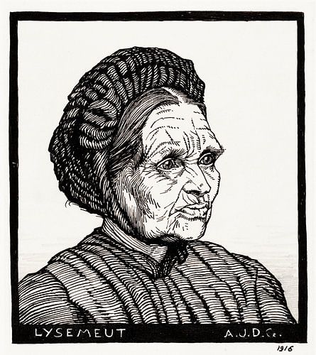 Julie de Graag – Porträt der Frau des Bauern „'“ aus Laren namens Lysemeut (1916)