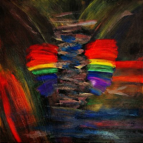 Large Abstract Painting - Axis of Colors – Warm Earth Tones – T.C. Freiberger – Contemporary Expressionism