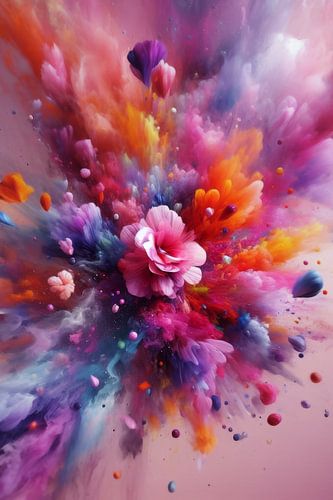 Flower petal fireworks