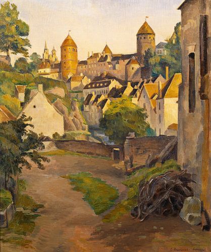 Émile Bernard~Vue du château de Semur