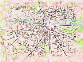 Carte de Dorsten avec le style 'Soothing Spring' sur Maporia