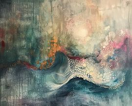 Abstract | Mystic Ocean Bloom van Abstract Schilderij