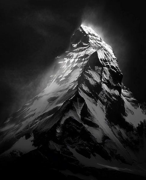 Schweizer Alpen in Nachtschatten von fernlichtsicht