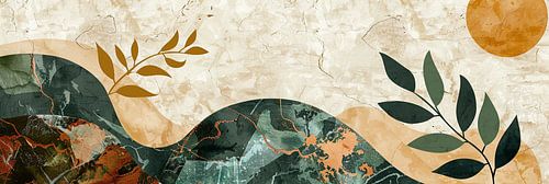 Kleurvolle Golven met Bladeren