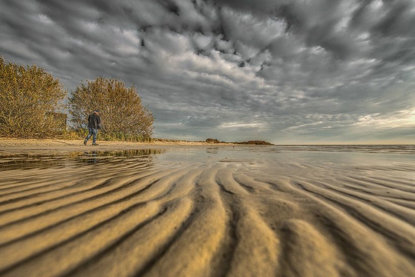 Indian summer afternoon on the Frisian south shore at Mirns by Harrie Muis