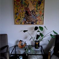 Kundenfoto: Dame mit Fächer, Gustav Klimt, auf leinwand