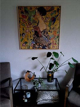Kundenfoto: Dame mit Fächer, Gustav Klimt
