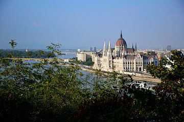 Das ungarische Parlamentsgebäude auf der anderen Seite von Frank's Awesome Travels