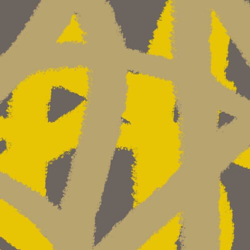 Moderne abstracte kunst. Lijnen in heldere kleuren. Geel, beige, grijs.