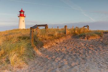 Vuurtoren op Sylt in het ochtendlicht