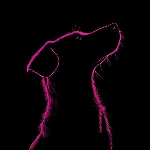 Minimalistische Hundesilhouette