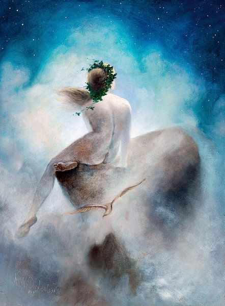 Asking the stars, karl wilhelm diefenbach - 1895 by Atelier Liesjes