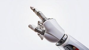 Roboter Hand in Richtung mit Finger