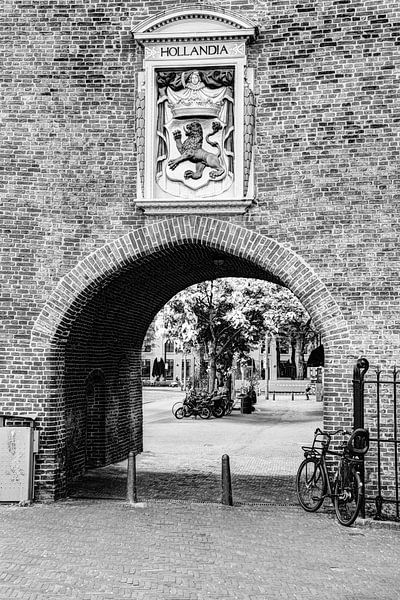 Innere Stadt von Den Haag Niederlande Schwarz und Weiß von Hendrik-Jan Kornelis