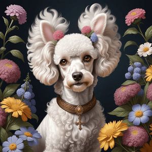 Caniche français blanc