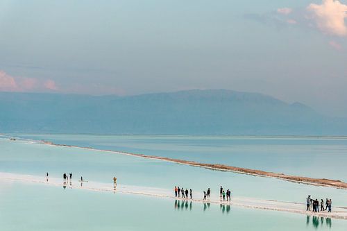 Salt walking on the Dead Sea