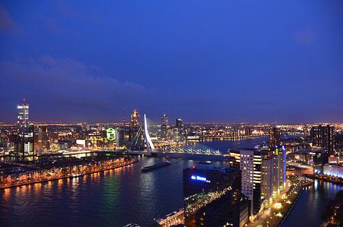 Rotterdam Skyline on the Maas river.