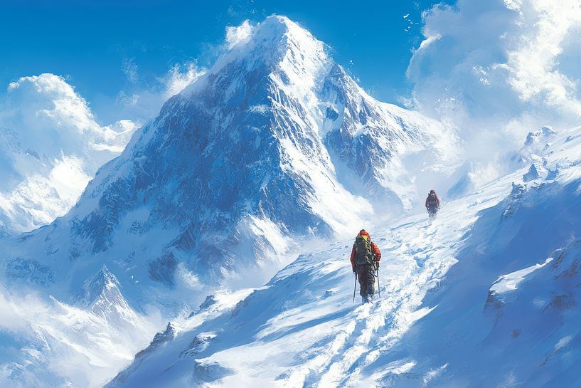 expédition polaire pôle nord ou pôle sud alpiniste par Egon Zitter