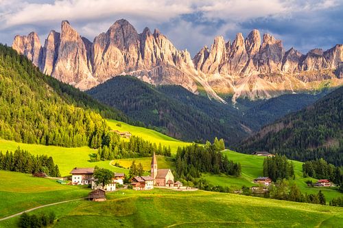 Gouden uur in de Zuid-Tiroolse Dolomieten