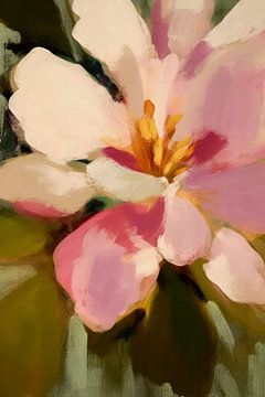 Pink Camellia Blossom - Abstract Modern