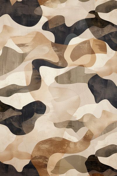 Camouflage Art of earth tones by Digitale Schilderijen