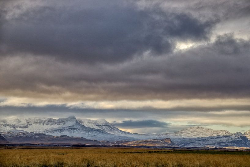 Mountain range in Iceland by peterheinspictures