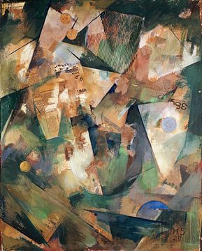 Kurt Schwitters - The Springtime Picture Merzpicture 20 B (1920) sur Peter Balan