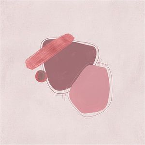 Minimalistische und organische Malerei in romantischen Tönen