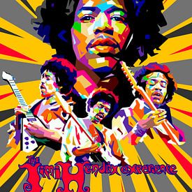 Pop Art Jimi Hendrix by Doesburg Design